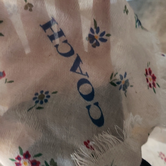 Coach Silk Modal Floral Scarf - Picture 5 of 5